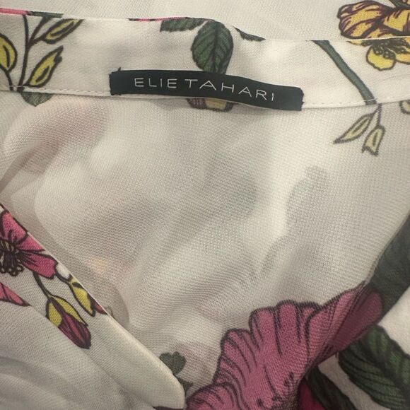 Elie Tahari Wylie Floral Sleeveless Blouse Top Size Women's Medium - Picture 6 of 11